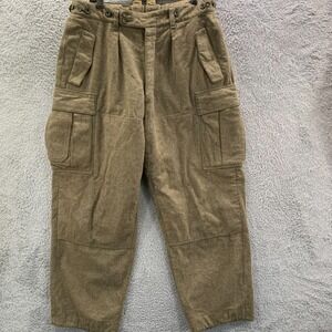 Vintage 60s German Bundeswehr Field Pants Mens Wool Cargo Military Trousers*